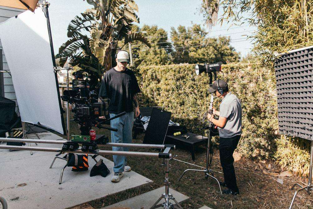 Behind the scenes on a short-form video shoot